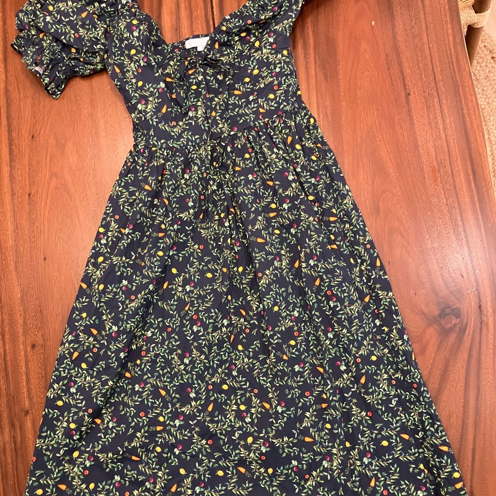 Hill House Dress - Black with Multicolor Floral
